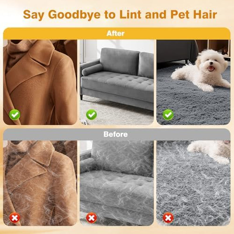 Pet Hair Removal Gloves - 2-Pack Reusable Electrostatic Tool for Cats and Dogs, Ideal for Sofas, Bed Sheets, Clothing, and Car Seats