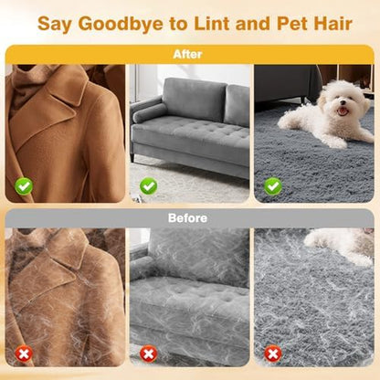 Pet Hair Removal Gloves - 2-Pack Reusable Electrostatic Tool for Cats and Dogs, Ideal for Sofas, Bed Sheets, Clothing, and Car Seats