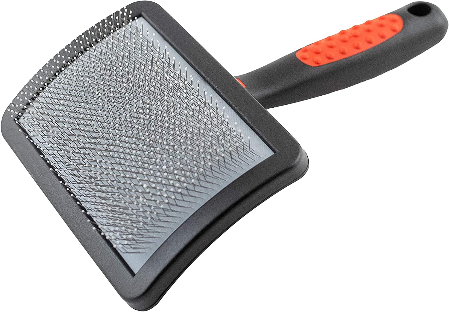 Paw Brothers Large Soft Pin Curved Slicker Brush for Dogs with Coated Tips for Maximum Coverage and Gentle Skin Care