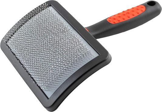 Paw Brothers Large Soft Pin Curved Slicker Brush for Dogs with Coated Tips for Maximum Coverage and Gentle Skin Care