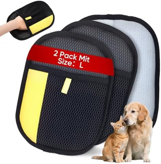 Pet Hair Removal Gloves - 2-Pack Reusable Electrostatic Tool for Cats and Dogs, Ideal for Sofas, Bed Sheets, Clothing, and Car Seats